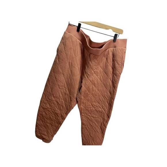 Universal Thread Womens XL Quilted Jogger Pants Coral Thick Ankle Cozy - Picture 3 of 5